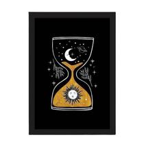 Quadro Decorativo Ampulheta Universo 33X24 Com Vidro - Preta
