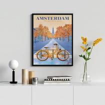 Quadro Decorativo Amsterdam 24x18cm - com vidro