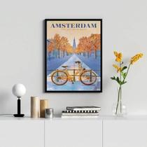 Quadro Decorativo Amsterdam 45X34Cm - Com Vidro Quadro Decorativo Amsterdam 45X34Cm - Com Vidro