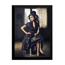 Quadro Decorativo Amy Winehouse Musica Arte Moldura 42x29cm