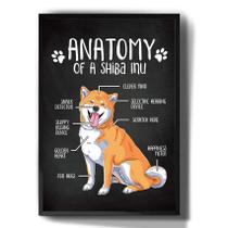 Quadro Decorativo Anatomia Shiba Inu Cachorro Desenho