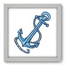 Quadro Decorativo - Ancora - 22cm x 22cm - 063qdib