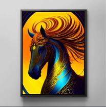 Quadro Decorativo Animais Cavalo Colorido Salas Moderno Decoração G02 - Vital Quadros