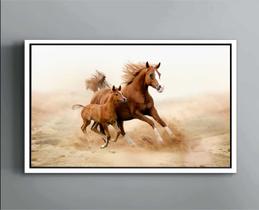 Quadro Decorativo Animais Cavalos Cavalo Canvas Moldura Filete Quadro Decorativo Animais Cavalos Cavalo Canvas Moldura Filete