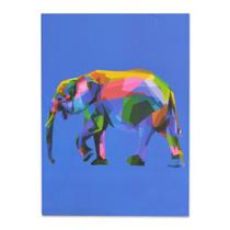 Quadro Decorativo Animais Coloridos 40X30 Low Poly Em Mdf