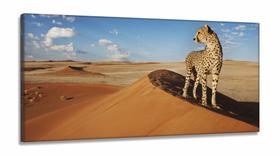 Quadro Decorativo Animais Deserto 130x60 em Tecido Canvas Quadro Decorativo Animais Deserto 130x60 em Tecido Canvas