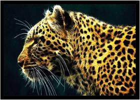 Quadro Decorativo Animais Leopardo Biologia Felinos Paisagem Com Moldura RC003 Quadro Decorativo Animais Leopardo Biologia Felinos Paisagem Com Moldura RC003