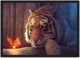 Quadro Decorativo Animais Tigre Decoração Com Moldura Quadro Decorativo Animais Tigre Decoração Com Moldura