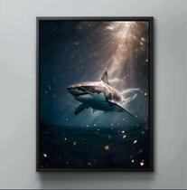Quadro Decorativo Animais Tubarão Salas Moderno Decoração G1
