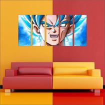 Quadro Decorativo Anime Dragon Ball Goku Desenho Mosaico 5 Peças GG1