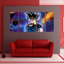 Quadro Decorativo Anime Dragon Ball Goku Desenho Mosaico 5 Peças GG5