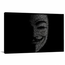 Quadro decorativo Anonymous Black - Tela em Tecido Quadro decorativo Anonymous Black - Tela em Tecido