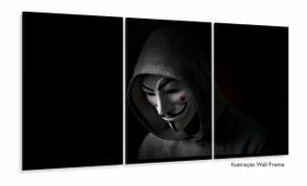 Quadro Decorativo - Anonymous - Tela Em Tecido 3 peças 120x60 cm Quadro Decorativo - Anonymous - Tela Em Tecido 3 peças 120x60 cm