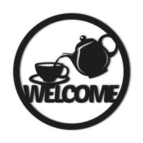 quadro decorativo aplique cantinho do café Welcome MOD2 mdf 3mm c/ fita dupla face quadro decorativo aplique cantinho do café Welcome MOD2 mdf 3mm c/ fita dupla face