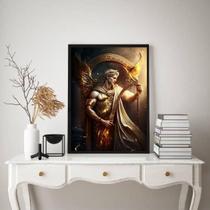 Quadro Decorativo Apolo- Deus Da Música 45X34Cm - Com Vidro