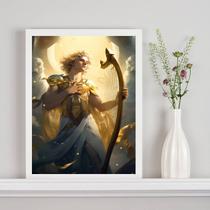 Quadro Decorativo Apolo- Deus Do Sol 24x18cm - com vidro