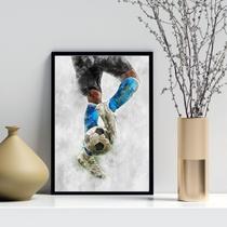 Quadro Decorativo Aquarela Futebol- ul 45X34Cm