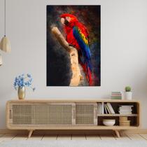Quadro Decorativo - Arara Vermelha - 110x70cm - Bela Arte