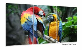 Quadro Decorativo Araras do Brasil 120x60 em tecido