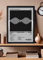 Quadro Decorativo Arctic Monkeys AM (Grayscale) Com Vidro Tamanho:21cm x 30cm (A4)