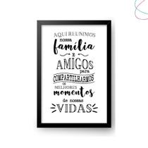 Quadro Decorativo Área Gourmet Aqui Reunimos Nossa Família