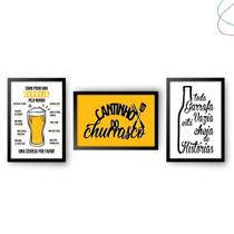 quadro decorativo área gourmet churrasco cerveja chope