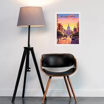 Quadro Decorativo Argentina - Buenos Aires 45x34cm - com vidro Quadro Decorativo Argentina - Buenos Aires 45x34cm - com vidro