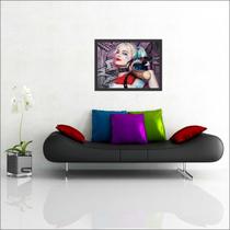 Quadro Decorativo Arlequina Super Heróis Salas Quartos Decorações Com Moldura Quadro Decorativo Arlequina Super Heróis Salas Quartos Decorações Com Moldura