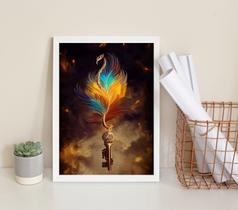 Quadro Decorativo Arquétipo Fênix- Chave 33x24cm