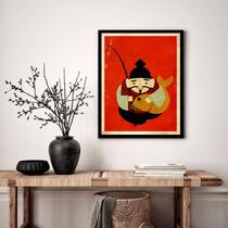 Quadro Decorativo Arquétipo Pescador Oriental - 70x50cm
