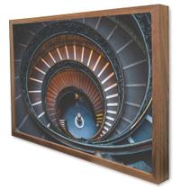 Quadro Decorativo Arquitetura Escadas em Espiral em Moldura Caixa Quadro Decorativo Arquitetura Escadas em Espiral em Moldura Caixa