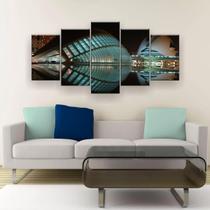 Quadro Decorativo Arquitetura Moderna 5pc 129x61 Sala Quarto Quadro Decorativo Arquitetura Moderna 5pc 129x61 Sala Quarto