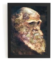 Quadro Decorativo Arte A Origem Das Especies Charles Darwin