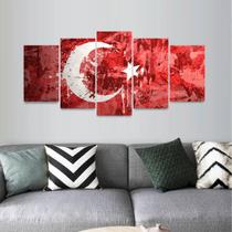 Quadro Decorativo Arte Bandeira Turquia Mosaico