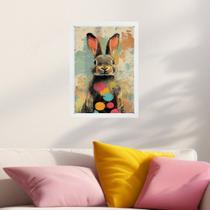 Quadro Decorativo Arte Coelho - Pop Art 45X34Cm