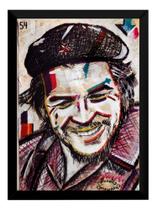 Quadro Decorativo Arte Colagem Che Guevara 42x29cm