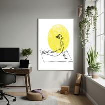 Quadro Decorativo Arte De Yoga-70x50cm Mold Preta