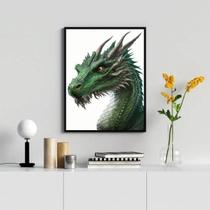 Quadro Decorativo Arte Dragão 33X24Cm Quadro Decorativo Arte Dragão 33X24Cm
