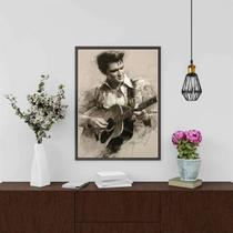 Quadro Decorativo Arte Elvis Presley - Violão 45x34cm