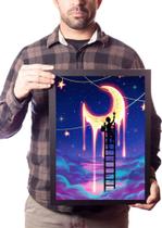 Quadro Decorativo Arte Escada Para Pintar A Lua Quadro Decorativo Arte Escada Para Pintar A Lua