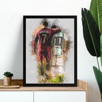 Quadro Decorativo Arte Futebol 24x18cm