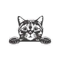 Quadro Decorativo Arte Gato Patinhas 30Cm Mdf Preto 3Mm