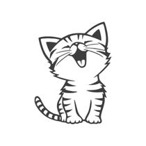 Quadro Decorativo Arte Gato Sorridente 30Cm Mdf Preto 3Mm Quadro Decorativo Arte Gato Sorridente 30Cm Mdf Preto 3Mm