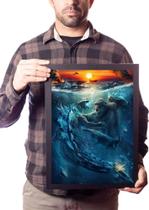 Quadro Decorativo Arte Godzilla Vs Kong