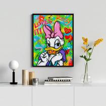 Quadro Decorativo Arte Grafite Margarida 45x34cm - com vidro Quadro Decorativo Arte Grafite Margarida 45x34cm - com vidro