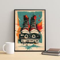 Quadro Decorativo Arte Hip-Hop 33x24cm