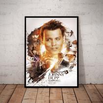 Quadro Decorativo Arte Johnny Depp Ator Cinema Quadro Decorativo Arte Johnny Depp Ator Cinema