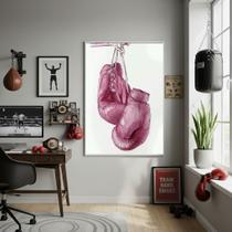 Quadro Decorativo Arte Luvas De Boxe-70x50cm Mold Branca Quadro Decorativo Arte Luvas De Boxe-70x50cm Mold Branca