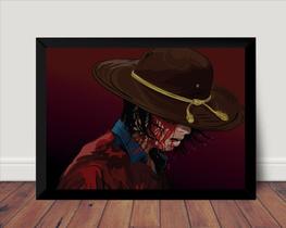 Quadro Decorativo Arte The Walking Dead Carl Morreu
