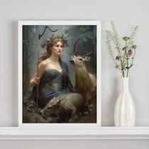 Quadro Decorativo Artemis- Deusa Da Natureza 45x34cm - com vidro